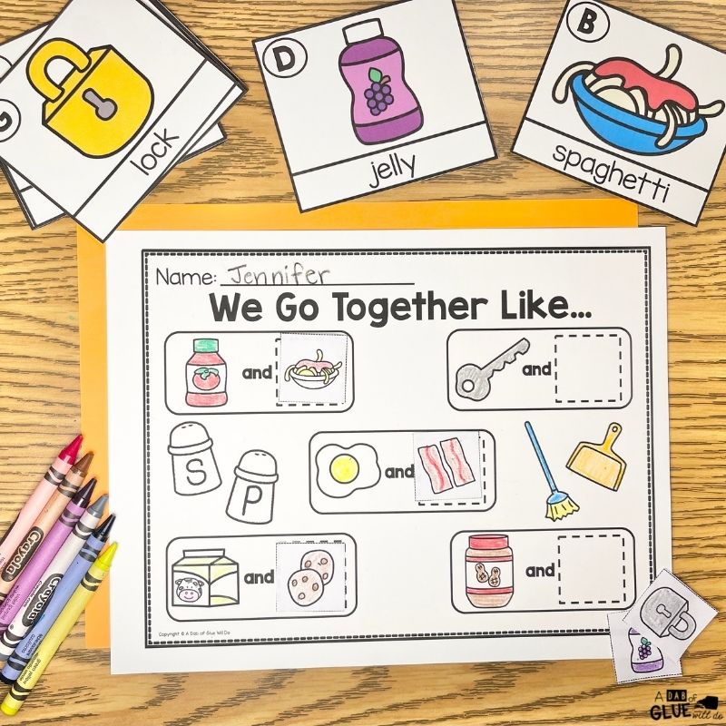 We go together activity printable